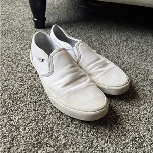 Vans Classic White Slip-On Loafers